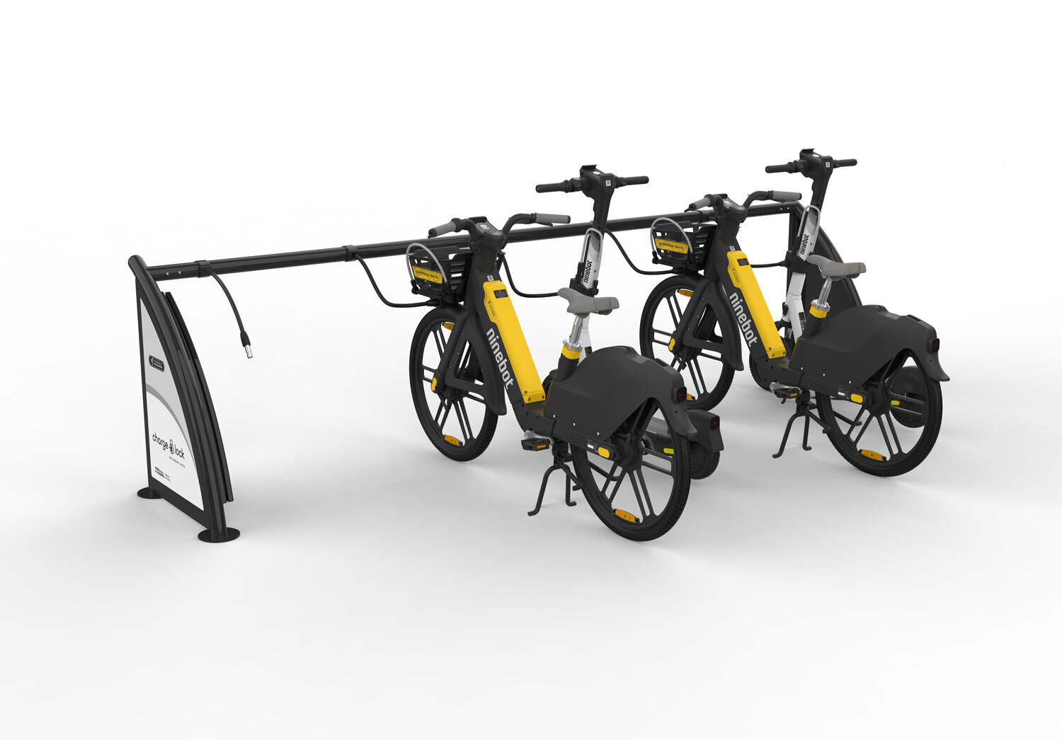 Metro Mobility station charging multiple Segway sharing vehicles